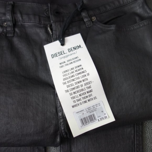 Diesel D-REEFT W30 L32 SKINNY Black JOGG JEANS - Picture 8 of 14